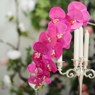 Add a Pop of Color with Fuchsia Artificial Silk Orchid Flower Bouquets