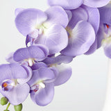 2 Stems | 40inch Tall Lavender Lilac Artificial Silk Orchid Flower Bouquets#whtbkgd