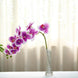 2 Stems | 40inch Tall White/Purple Artificial Silk Orchid Flower Bouquets
