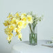 2 Stems | 40inch Tall White/Yellow Artificial Silk Orchid Flower Bouquets