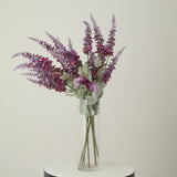 2 Bushes | 34inch Lavender Lilac Artificial Foxglove Orchid Flower Bouquet Stem