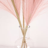 3 Stems | Dusty Rose Artificial Pampas Grass Plant Sprays, Faux Branches Vase Flower Arrangement