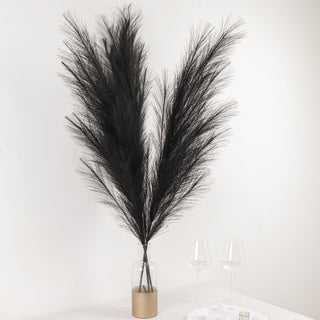 Enhance Your Space with 44" Black Artificial Pampas Grass Plant Sprays