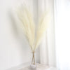3 Stems | Cream Artificial Pampas Grass Plant Sprays, Faux Branches Vase Flower Arrangement#whtbkgd
