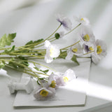 2 Stems | 33inch Lavender Lilac Artificial Poppy Silk Flowers