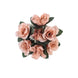 4 Pack | 3inch Dusty Rose Artificial Silk Rose Flower Candle Ring Wreaths