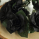 4 Pack | 3inch Black Artificial Silk Rose Flower Candle Ring Wreaths#whtbkgd