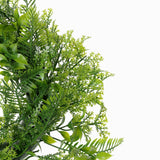 2 Pack | 4inch Green Artificial Fern Leaf Mix Pillar Candle Ring Wreaths#whtbkgd