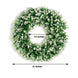 2 Pack | 21inch White Tip Artificial Lifelike Genlisea Leaf Spring Wreath