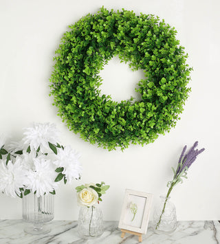 Add a Splash of Refreshing Green with the 2 Pack | 21" Green Artificial Lifelike Eucalyptus Leaf Spring Wreaths