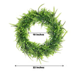 2 Pack | 22Inch Green Artificial Lifelike Boxwood Fern Mix Spring Wreaths