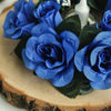 4 Pack | 3inches Royal Blue Artificial Silk Rose Flower Candle Ring Wreaths#whtbkgd