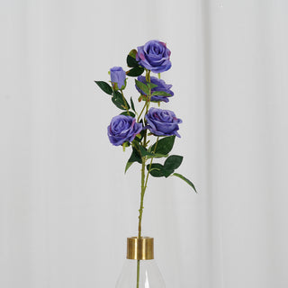 Elevate Your Wedding Decor with Vibrant Violet Artificial Silk Rose Bouquets