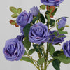 2 Bouquets | 33inches Tall Violet Artificial Silk Rose Flower Bush Stems