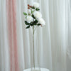 2 Bouquets | 33inches Tall White Artificial Silk Rose Flower Bush Stems
