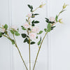 2 Stems | 38inches Tall Rose Gold/Blush Artificial Silk Rose Flower Bouquet#whtbkgd