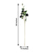 2 Stems | 38inch Tall Black Artificial Silk Rose Flower Bouquet Bushes