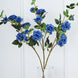 2 Stems | 38inch Tall Royal Blue Artificial Silk Rose Flower Bouquet Bush#whtbkgd