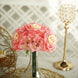 2 Bushes | Coral Artificial Silk Rose & Hydrangea Mix Flower Bouquets