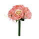 2 Bushes | Coral Artificial Silk Rose & Hydrangea Mix Flower Bouquets#whtbkgd