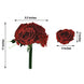 2 Bushes | Burgundy Artificial Silk Rose & Hydrangea Flower Bouquets