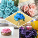 12inch Turquoise Artificial Velvet-Like Fabric Rose Flower Bouquet Bush