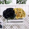 12inches Gold Artificial Velvet-Like Fabric Rose Flower Bouquet Bush