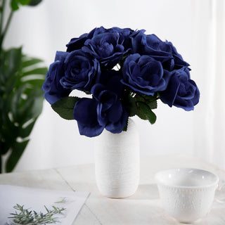 Elevate Your Event Decor with Navy Blue Artificial Rose Bouquets