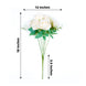 2 Bushes | 18inch Real Touch Cream Artificial Rose Flower Bouquet, Silk Long Stem Flower
