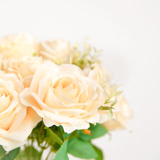Create Stunning Decor with Real Touch Cream Artificial Rose Flower Bouquet