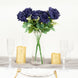 2 Bushes | 18inch Real Touch Navy Blue Artificial Rose Flower Bouquet, Silk Long Stem Flower