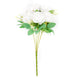 2 Bushes | 18inch Real Touch White Artificial Rose Flower Bouquet, Long Stem Flower Arrangements