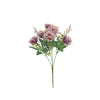 4 Bushes | 12inch Dusty Rose Real Touch Artificial Silk Rose Flower Bouquet