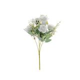 4 Bushes | 12inch Ivory Real Touch Artificial Silk Rose Flower Bouquet