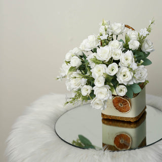 Elegant Ivory Silk Rose Bouquets