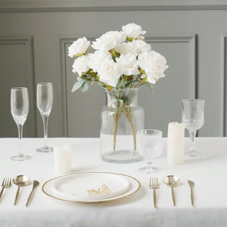 Elegant Ivory Silk Rose Bouquets for Stunning Event Decor