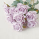 2 Bouquets | 17inch Lavender Lilac Real Touch Artificial Silk Rose Flower Bushes#whtbkgd
