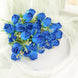 3 Pack | 13inch Royal Blue Real Touch Silk Rose Bud Flower Bridal Bouquets