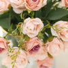 2 Pack | 12inch Blush / Rose Gold Artificial Open Rose Flower Arrangements#whtbkgd
