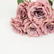 2 Bushes | 17inch Dusty Rose Premium Silk Jumbo Rose Flower Bouquet, Floral Arrangements