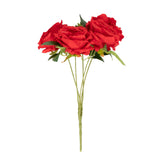 2 Bushes | 17inch Red Premium Silk Jumbo Rose Flower Bouquet, Wedding Floral Arrangements#whtbkgd