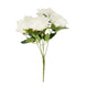 2 Bushes | 17inch White Premium Silk Jumbo Rose Flower Bouquet, Wedding Floral Arrangements#whtbkgd