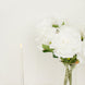 2 Bushes | 17inch White Premium Silk Jumbo Rose Flower Bouquet, Wedding Floral Arrangements