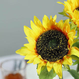 Realistic and Durable Artificial Silk Sunflower Flower Bouquet Branches