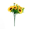 2 Bouquets | 13inch Yellow Artificial Silk Sunflower Flower Bushes#whtbkgd