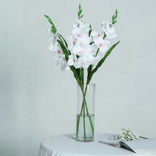 Create a Lasting Impression with White Artificial Silk Gladiolus