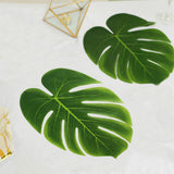 12 Leaves | Green Artificial Decorative Tropical Monstera Palm Leaves