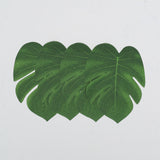 28 Pack | Green And Gold Silk Tropical Monstera Palm Leaves