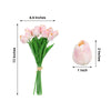 10 Stems | 13inches Blush/Rose Gold Artificial Foam Tulip Flower Bouquets