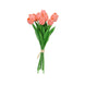 10 Stems | 13inch Coral Real Touch Artificial Foam Tulip Flower Bouquets